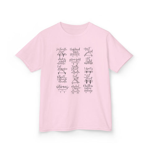 Pittsburgh Bridges Doodle - Kids Graphic T-Shirt