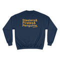 Pittsburgh Sports Teams Ampersand - Champion Crewneck Sweatshirt Sweatshirt Printify Navy S 