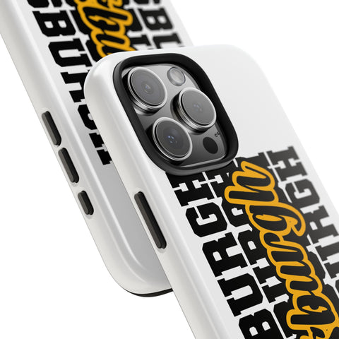 Pittsburgh Typography - iPhone Phone Case Mate Tough