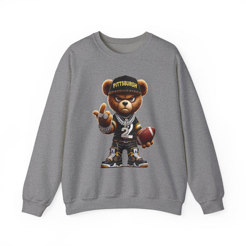 Young and Mean Pittsburgh Bear - Heavy Blend™ Crewneck Sweatshirt