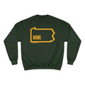 Pittsburgh, Pennsylvania, Home - Champion Crewneck Sweatshirt Sweatshirt Printify Dark Green S 