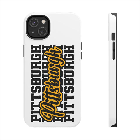 Pittsburgh Typography - iPhone Phone Case Mate Tough