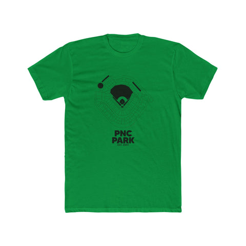 Pittsburgh PNC Park Cotton Crew Tee T-Shirt Printify Solid Kelly Green S 