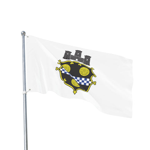 Pittsburgh City Crest Flag Double Sided  - White