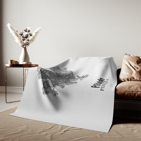 Pittsburgh Neighborhood Map - TT Style - Sweatshirt Blanket