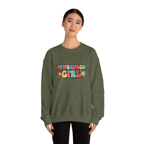 Pittsburgh Girl Retro Heavy Blend™ Crewneck Sweatshirt