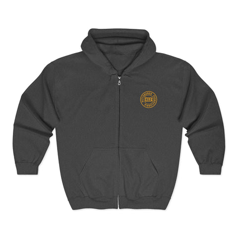 412 Pittsburgh Stamp - Unisex Heavy Blend™ Full Zip Hooded Sweatshirt