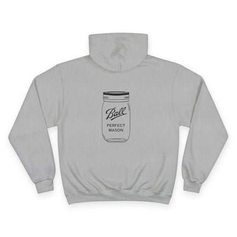 Mason Jar - Print on back - Champion Hoodie