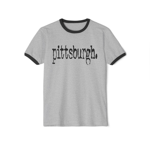Pittsburgh Typewriter Unisex Cotton Ringer T-Shirt