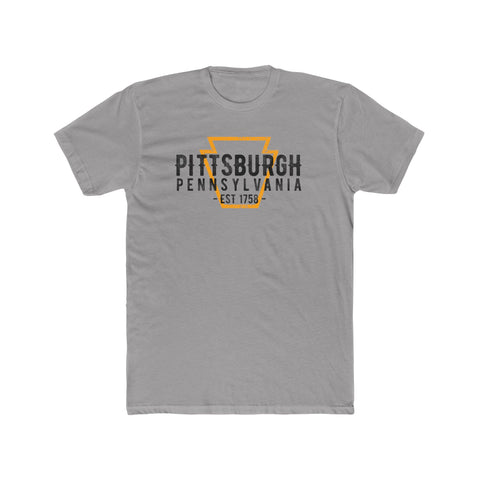 Pittsburgh Established 1758 T-Shirt T-Shirt Printify Solid Light Grey S 