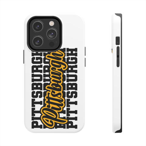 Pittsburgh Typography - iPhone Phone Case Mate Tough
