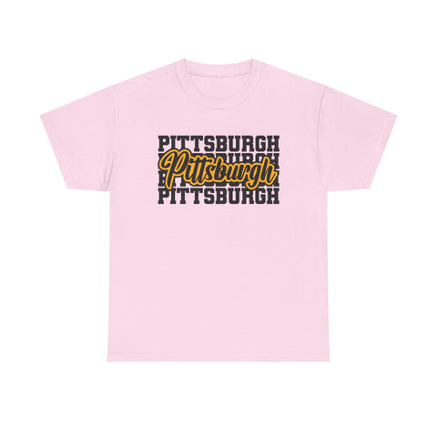 Pittsburgh Typography - Unisex Heavy Cotton Tee
