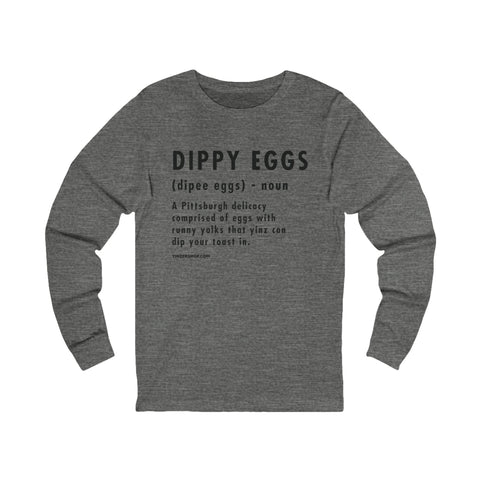 Pittsburghese Definition Series - Dippy Eggs - Long Sleeve Tee Long-sleeve Printify   