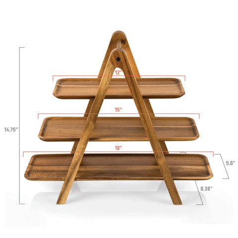 West Virginia Mountaineers - Serving Ladder 3 Tiered Serving Station  Picnic Time Family of Brands   