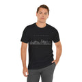 Pittsburgh One Line Drawing of Skyline T-Shirt  - Unisex bella+canvas 3001 T-Shirt Printify   