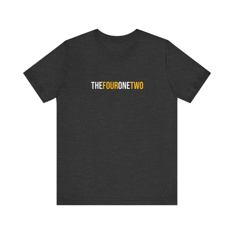 Four One Two Skyline - 412 Series - Pittsburgh T-Shirt - PRINT ON BACK - Unisex bella+canvas 3001 Short Sleeve Tee T-Shirt Printify Dark Grey Heather S 