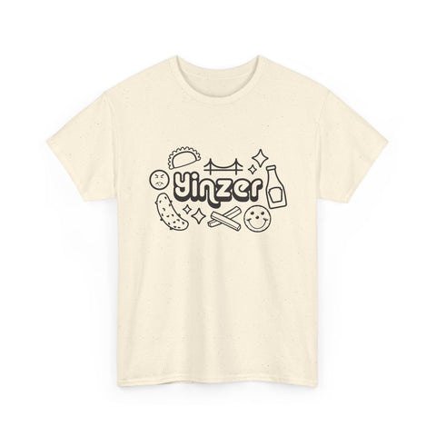 Yinzer Icon Doodles - Unisex Heavy Cotton Tee