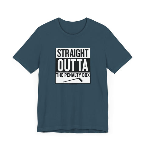 Straight Outta the Penalty Box - Short Sleeve Tee T-Shirt Printify Deep Teal XS