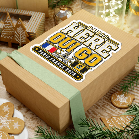 Here Oui Go Paris Sticker — Paris France 2026 Travel Decal