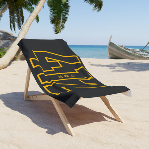 Beach Towel — 412 PGH (Black)