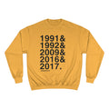 Pittsburgh Penguins Stanley Cups Ampersand - Champion Crewneck Sweatshirt Sweatshirt Printify Gold S 