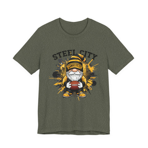Steel City Gnome - Unisex Jersey Short Sleeve Tee