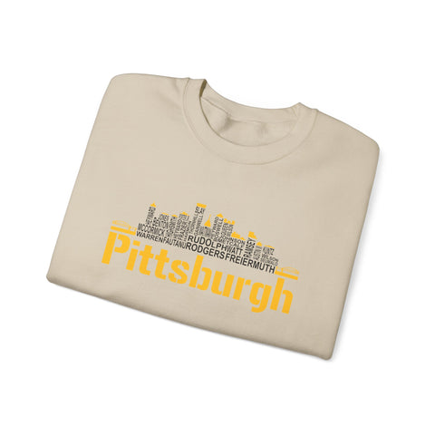 Pittsburgh Football Team Names - Heavy Blend™ Crewneck Sweatshirt