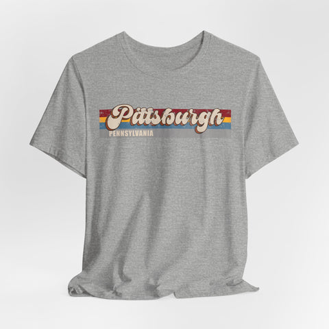 Pittsburgh PA Retro - Unisex Jersey Short Sleeve Tee