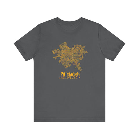 Pittsburgh Topo Word Map Graphic Premium Fit T-shirt