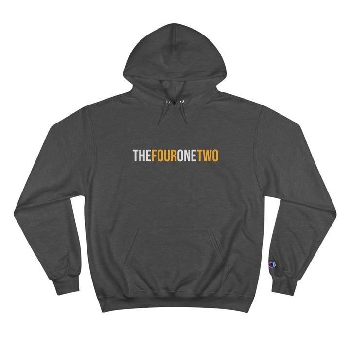 The Four One Two - Area Code - Champion Hoodie Hoodie Printify Charcoal Heather S 