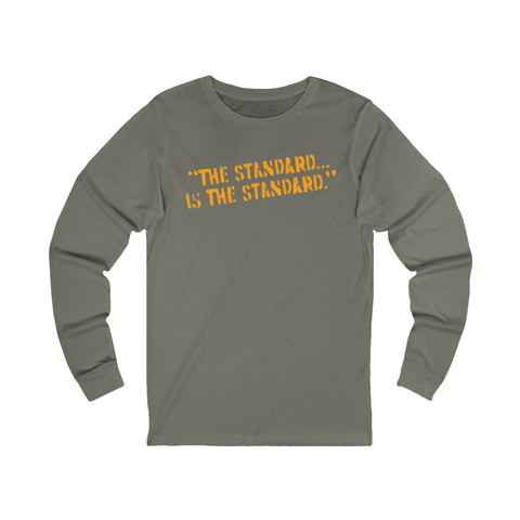 The Standard is the Standard Steeler Distressed Image T-Shirt Shirt - Long Sleeve Crew Tee Long-sleeve Printify S Grey TriBlend