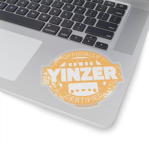 Yellow Certified Yinzer Kiss-Cut Sticker Paper products Printify