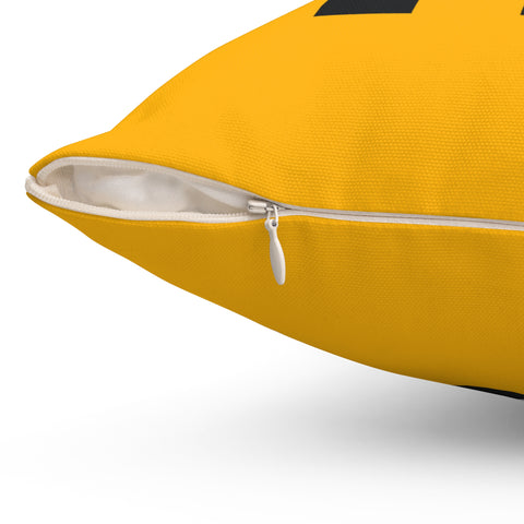 412 City Code Throw Pillow — Yellow Pittsburgh Number Accent Pillow