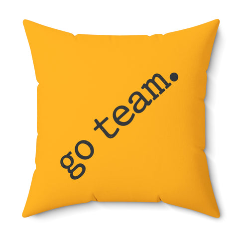 Go Team Pillow — Yellow Cheer Decorative Throw Pillow
