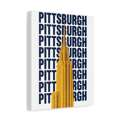 Pittsburgh Art Deco Canvas — Modern Minimalist City Print