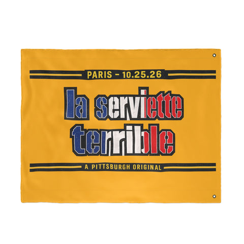 Pittsburgh Steelers French Flag Towel – "La Serviette Terrible" - Double Sided Flag