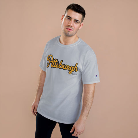 Pittsburgh Faux Embroidery - Champion T-Shirt