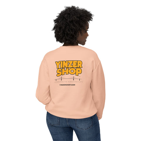 YinzerShop Serving Since 2015 - Print on back - Comfort Colors® 1466 Unisex Lightweight Crewneck Sweatshirt Sweatshirt Printify