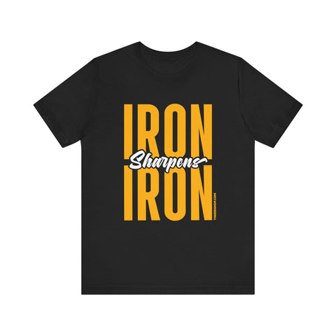 Iron Sharpens Iron - Tomlin Quote - Short Sleeve Tee T-Shirt Printify Black S 