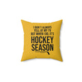 Pittsburgh Hockey Yellow & Black Square Pillow Home Decor Printify