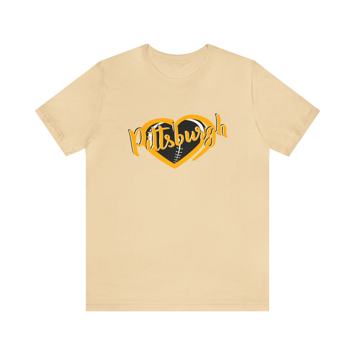 I love Pittsburgh Steeler Football - Women'sJersey Short Sleeve Tee T-Shirt Printify Soft Cream S 