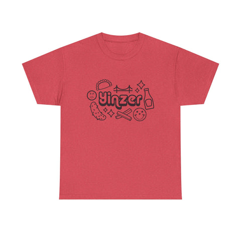 Yinzer Icon Doodles - Unisex Heavy Cotton Tee