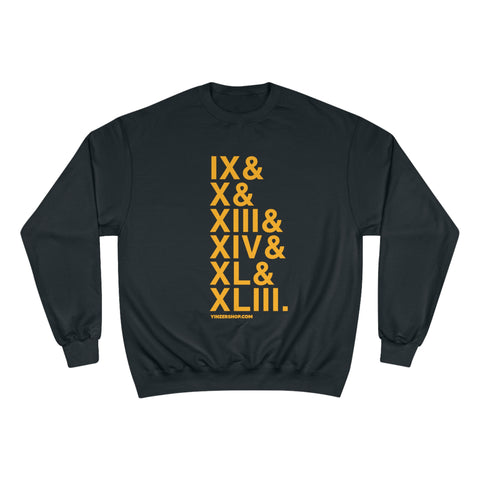 Pittsburgh Football Championships Ampersand - Champion Crewneck Sweatshirt Sweatshirt Printify Black S 