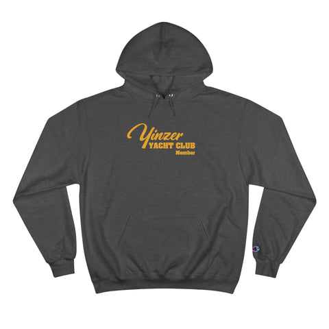 Yinzer Yacht Club - PRINT ON BACK - Champion Hoodie Hoodie Printify Charcoal Heather S 