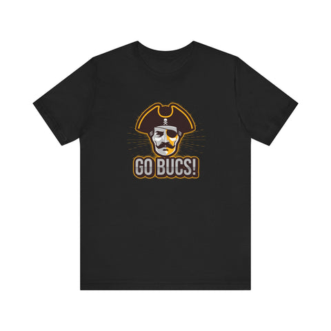 Go Bucs Pirate Design - Unisex Jersey Short Sleeve Tee T-Shirt Printify Black S 