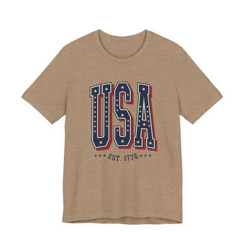 USA vintage varsity tee | 4th of July patriotic graphic