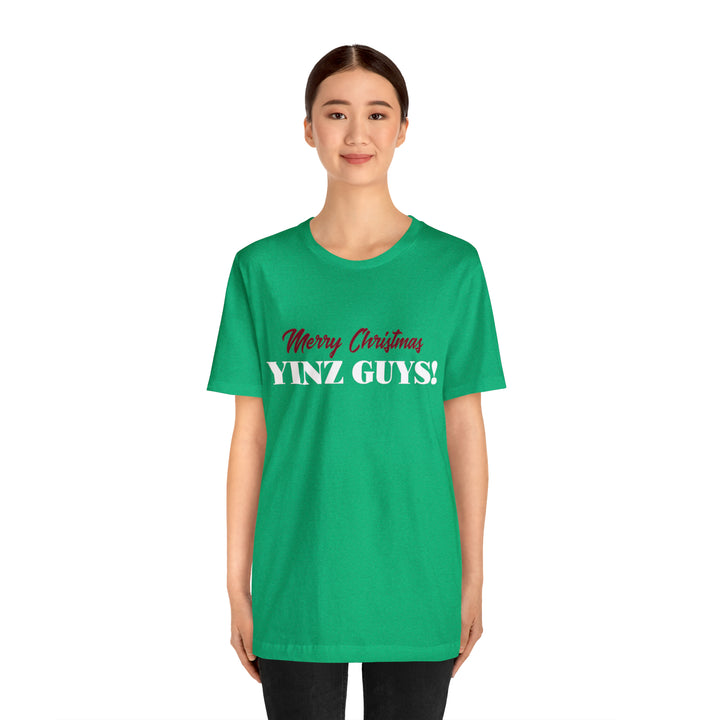 Merry Christmas Yinz Guys - Pittsburgh Christmas Shirt T-Shirt Printify   