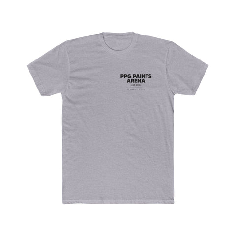 Pittsburgh PPG Paints Arena T-Shirt Print on Back w/ Small Logo T-Shirt Printify Heather Grey S 