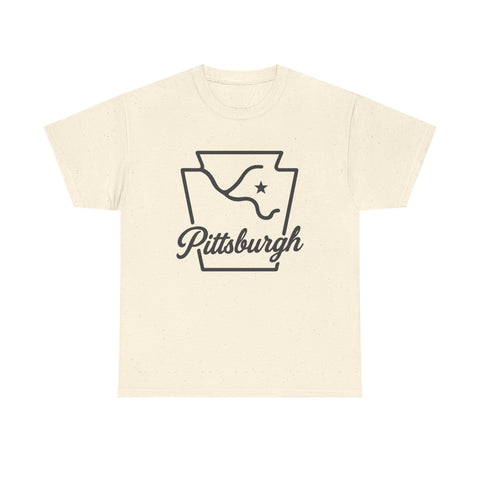 Pittsburgh Keystone Rivers - Unisex Heavy Cotton Tee