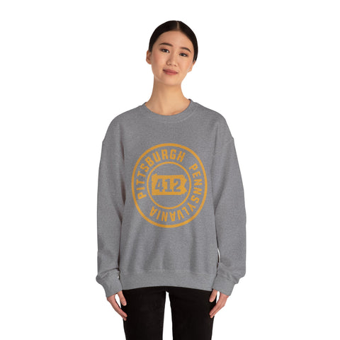 412 Pittsburgh Stamp - Heavy Blend™ Crewneck Sweatshirt
